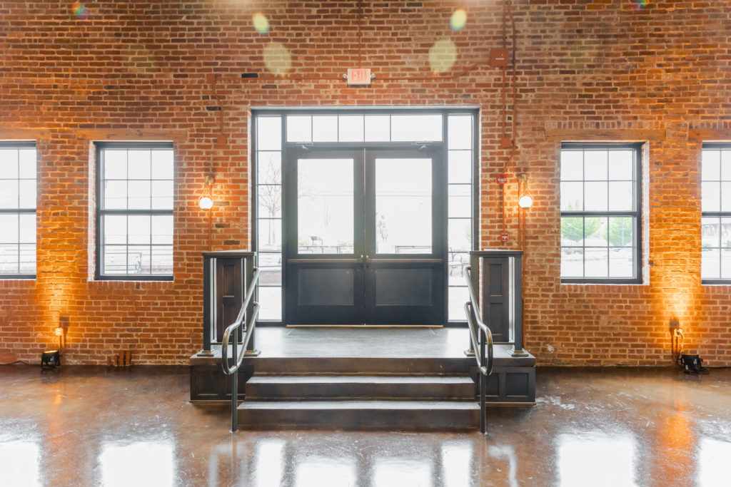 interior of empty union mills event space entrance