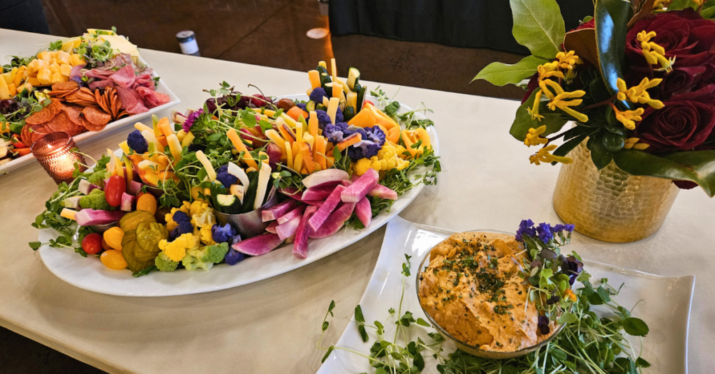 Beautiful catering spread prepared by Union Mills Public House